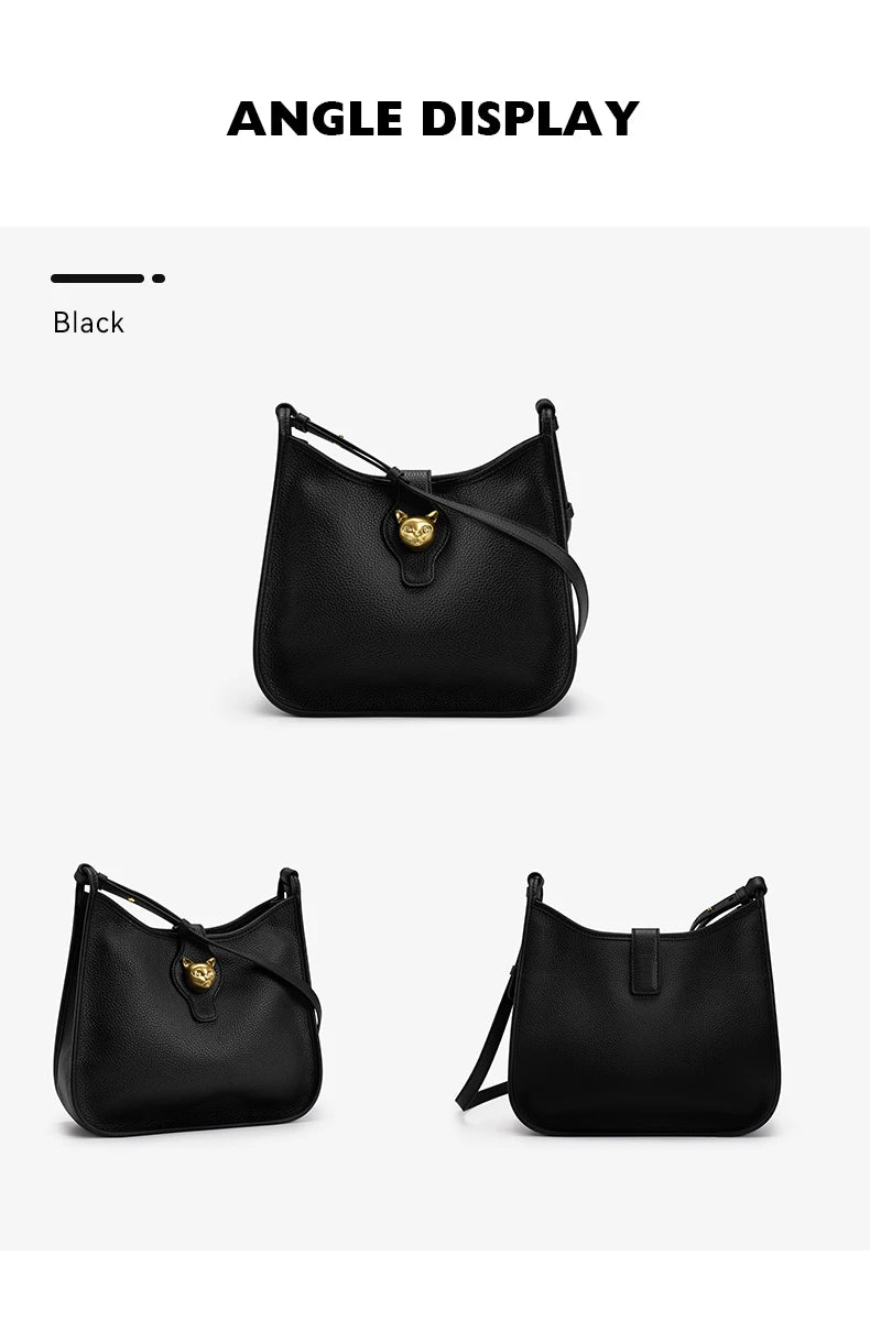 BAFELLI Natural Cattle Leather Bucket Bag