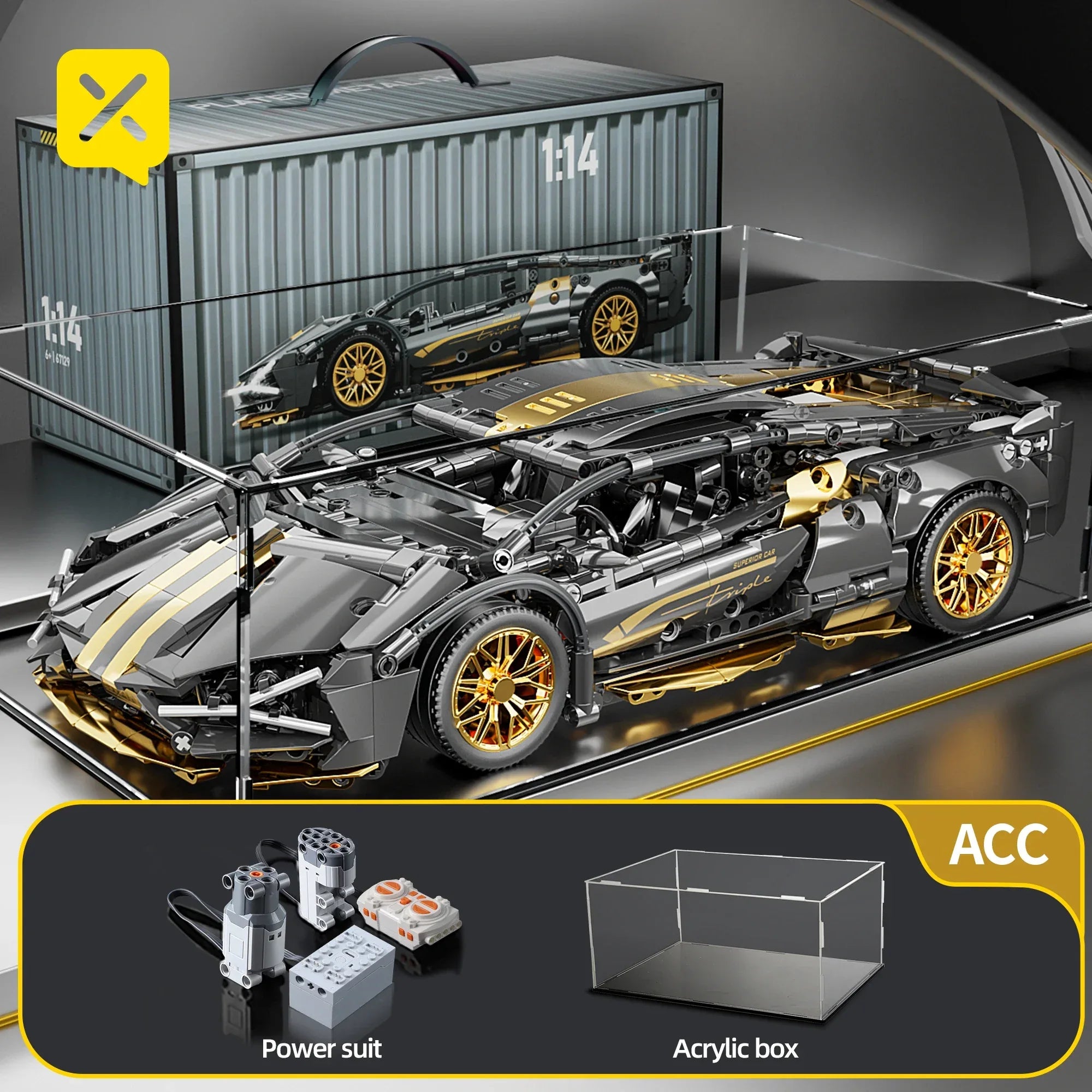 TOYLINX 1:14 Supercar Building Block Toy - ShopHub