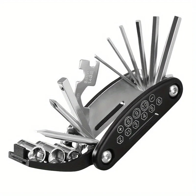 Folding Bike & Motorcycle Repair Tool Kit (16 in 1) Habicare