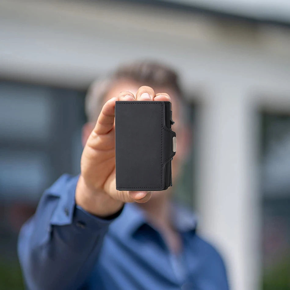 Rfid Carbon Fiber Card Holder Wallets