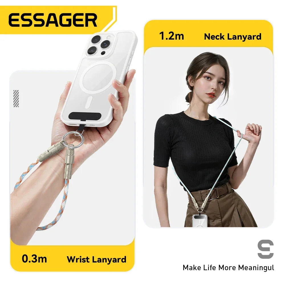 Essager 2 in 1 60W USB-C to Type-C Lanyard Data Cable - ShopHub