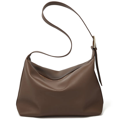 FOXER Large Soft Split Leather Shoulder Bag