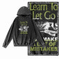 COOLMIND Acid-Washed Black Graphic Pullover