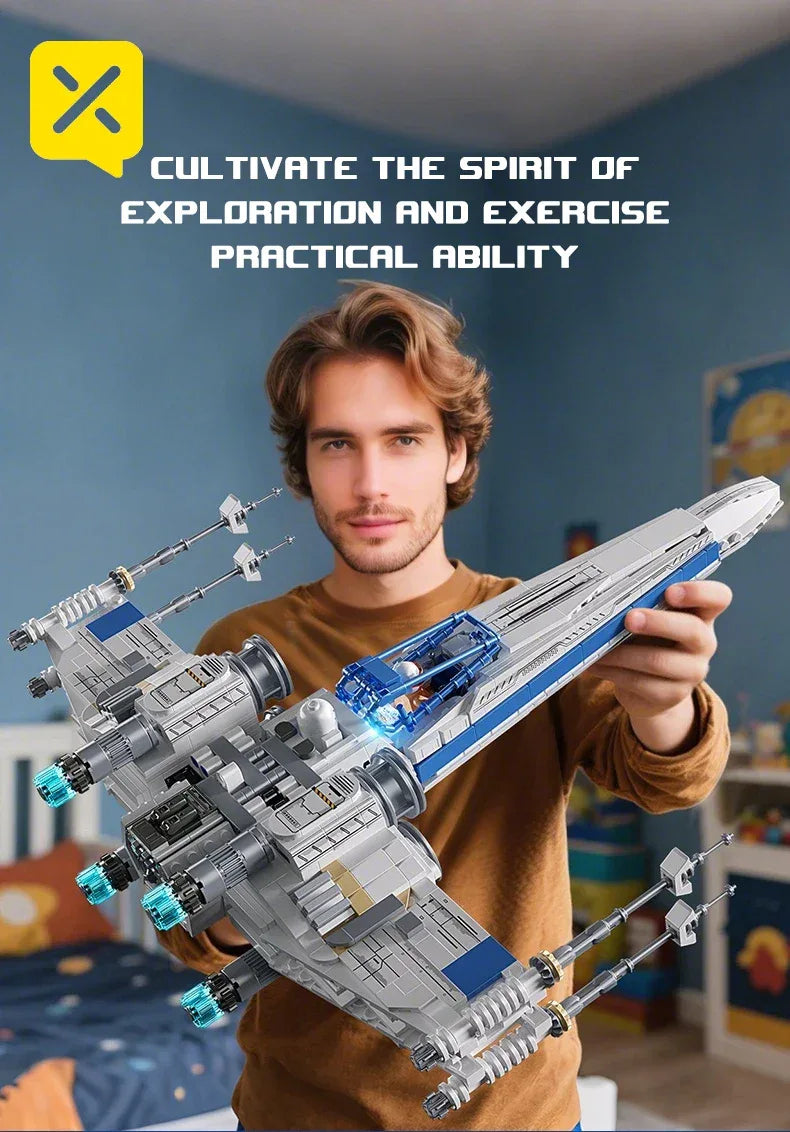 TOYLINX Space Fighter Jet DIY Model With 1271PCS - ShopHub