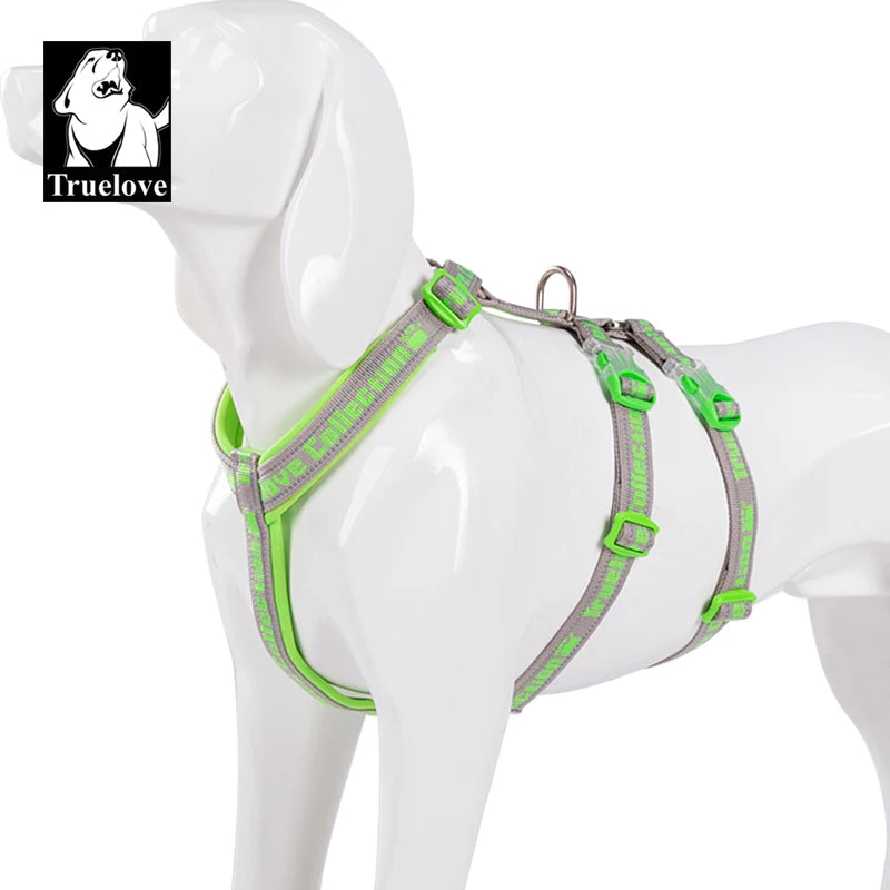 Truelove Double H Harness Neoprene Padding Durable Strong Reflective Gow in the Dark Aluminum Alloy Fitting Light Weight TLH6571