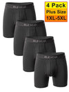 4 Pack Men's Breathable Boxers - Opening Boxershorts, Plus Size 1XL-5XL