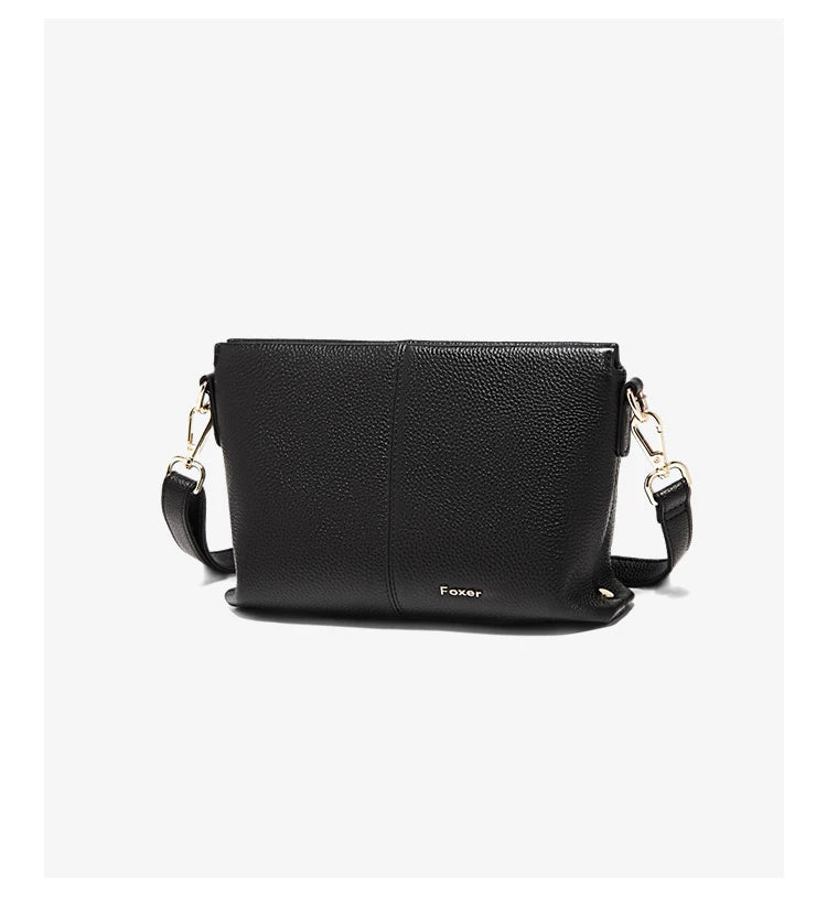 FOXER Lady's Shoulder Bag Cowhide Leather 2026 New Cross Body Bag Commute Work Handbag Casual Cellphone Purse