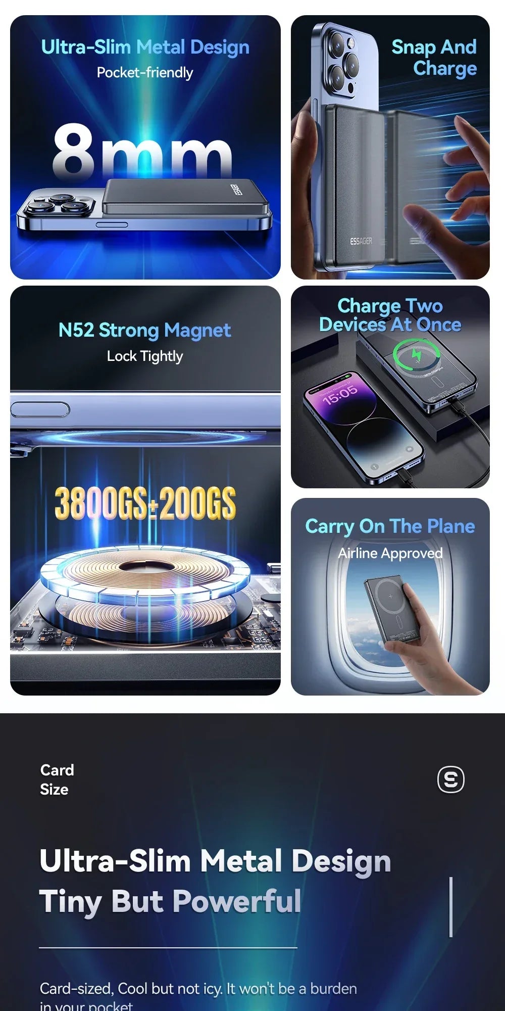 Essager Thin Wireless Power Bank - ShopHub