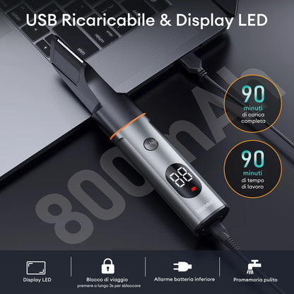 Kensen S16 Body Hair Shaver Kit with hair crimpers and grooming attachments, designed for smooth body hair removal and styling.