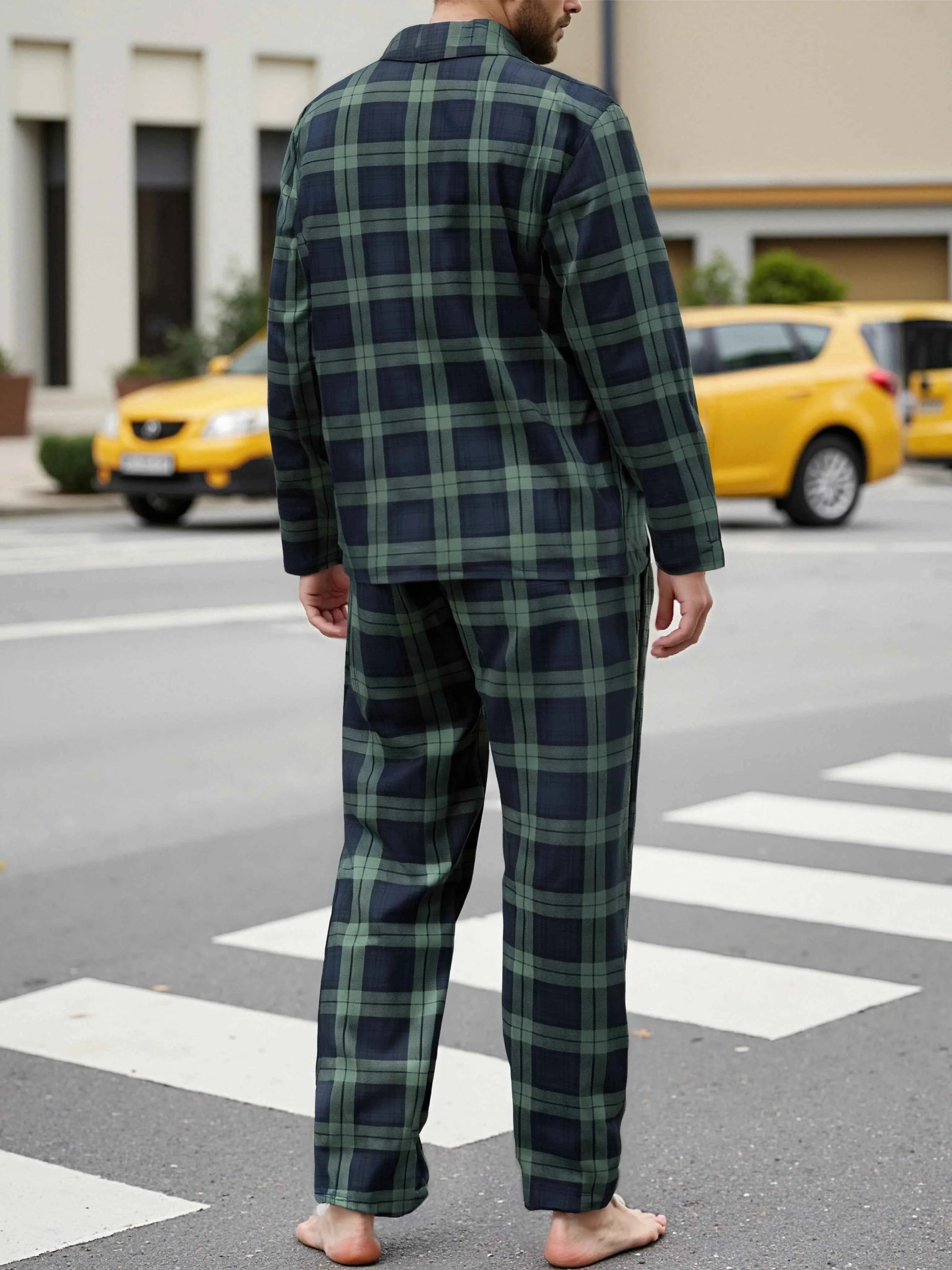 Men's Plaid Pajama Sets – Comfortable Lounge Sleepwear for Ultimate Relaxation