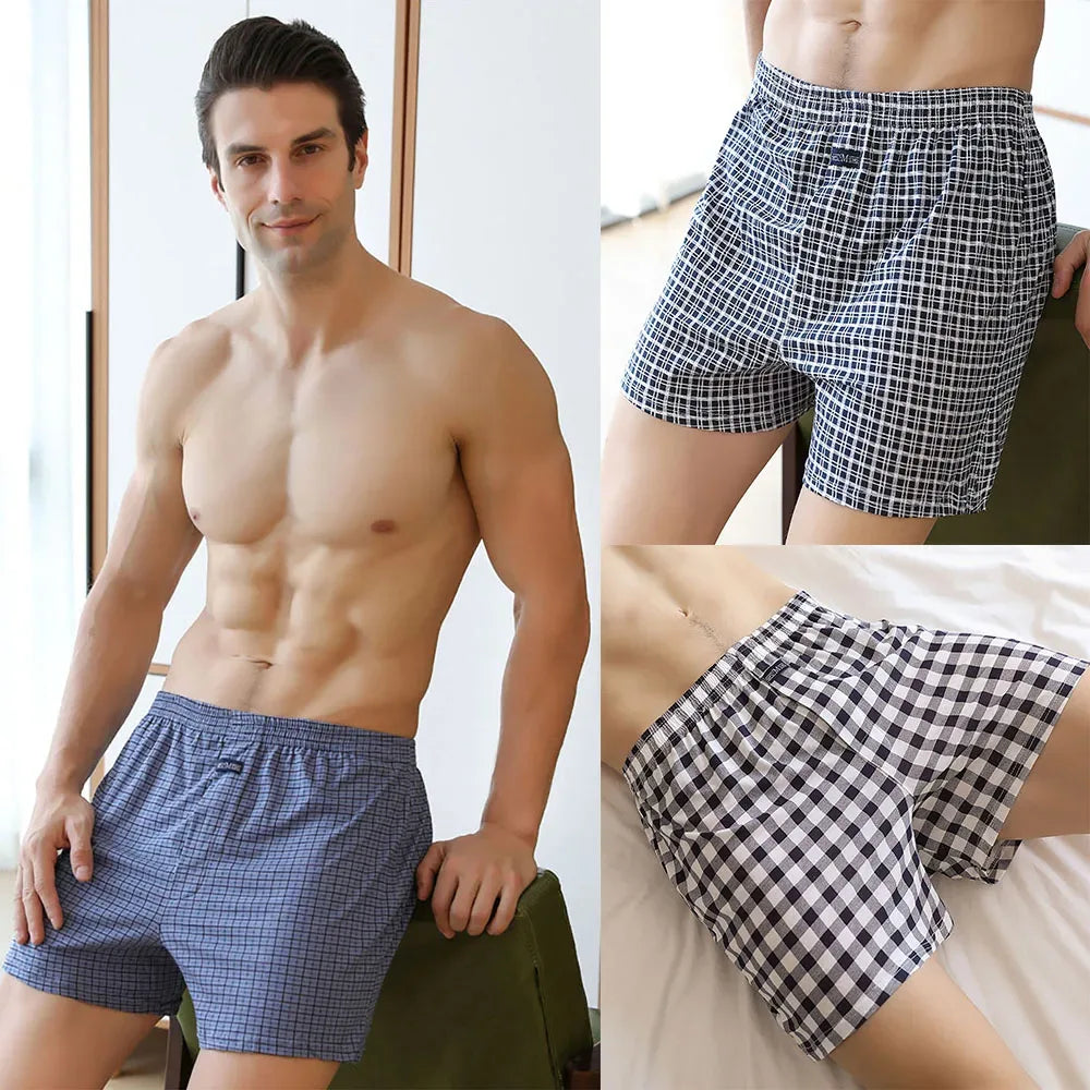 Men's 3 Pack 100% Cotton Pajama Shorts - ShopHub