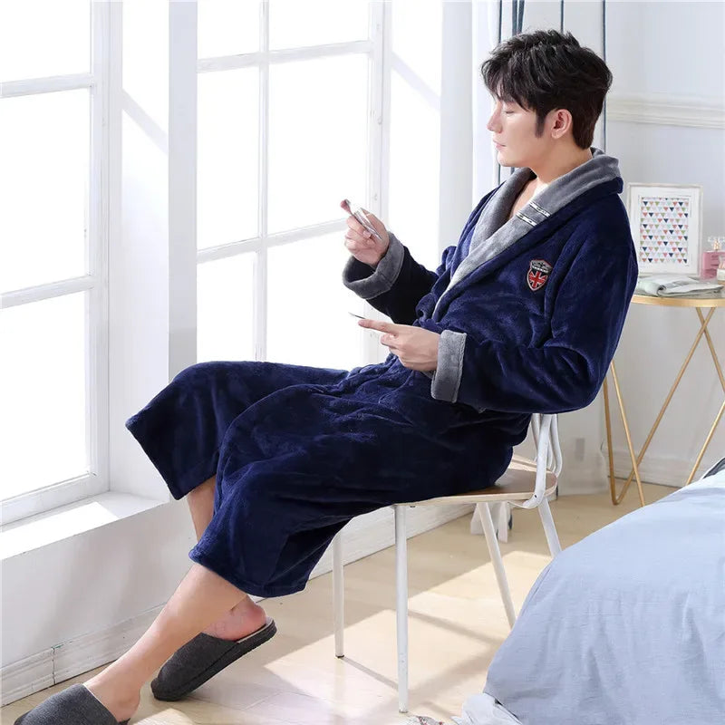 Men's Thick Flannel Robes - ShopHub