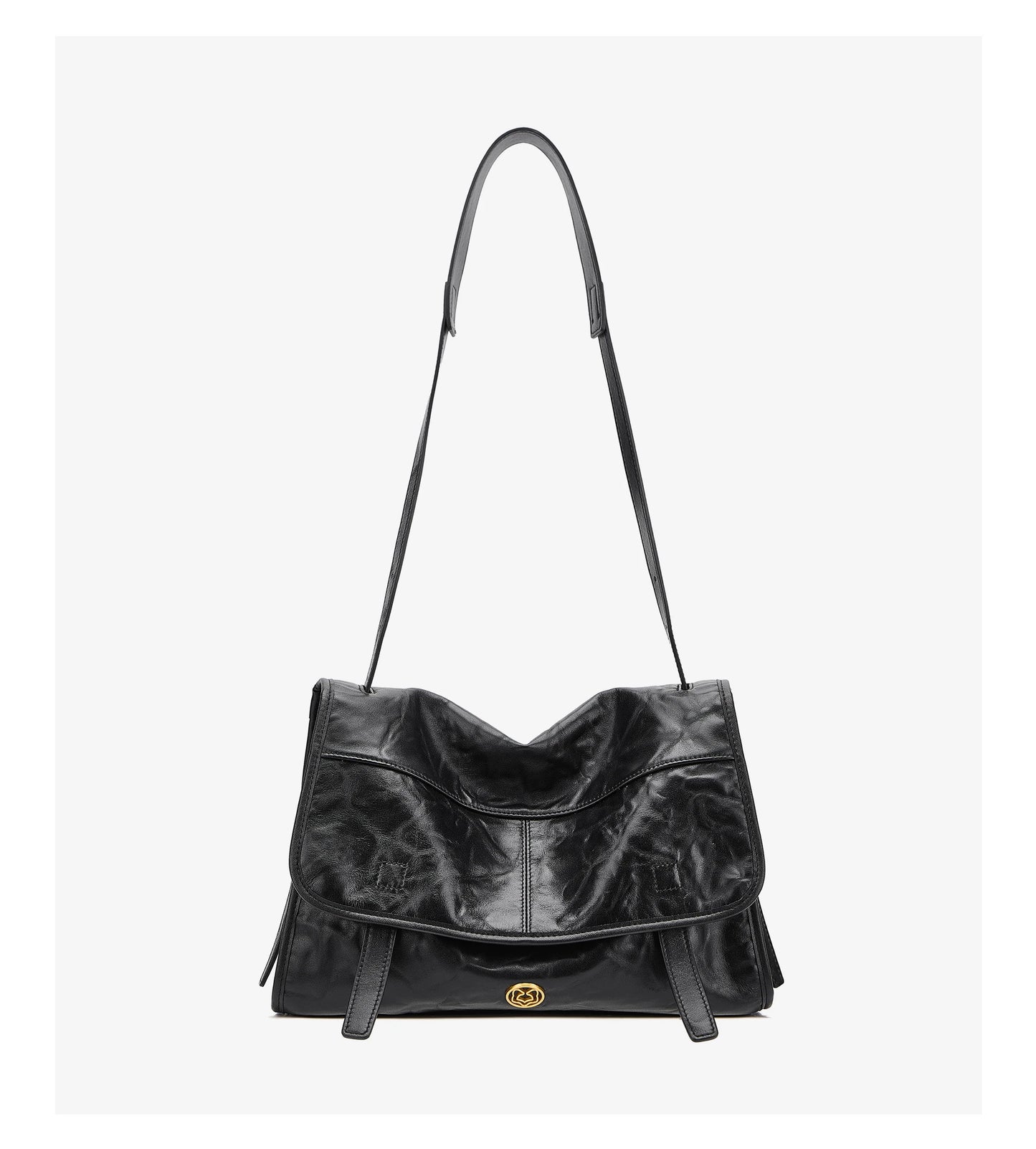 FOXER Wrinkled Genuine Leather Women's Crossbody Bag