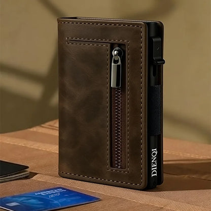 Pop Up Business Card Holder Holder Men's Wallet Magnetic Rfid Slim Thin Wallets Bank Credit Cardholder Case Tarjetero Metalico