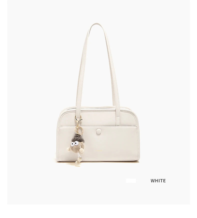 FOXER Female Shoulder Bag PU Leather Cross Body Bag 2026 New Fashion Messenger Bag Large Capacity Commute Daliy