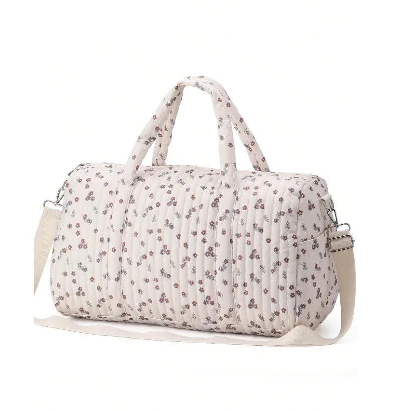 Large Capacity Mommy Bag Travel Tote Bag for Women Baby Diaper Bag Floral Print Multifunctional Crossbody Bag