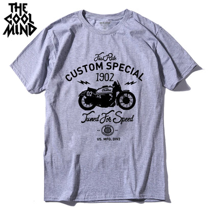 COOLMIND MO0311 Motor Graphic Cotton Tee
