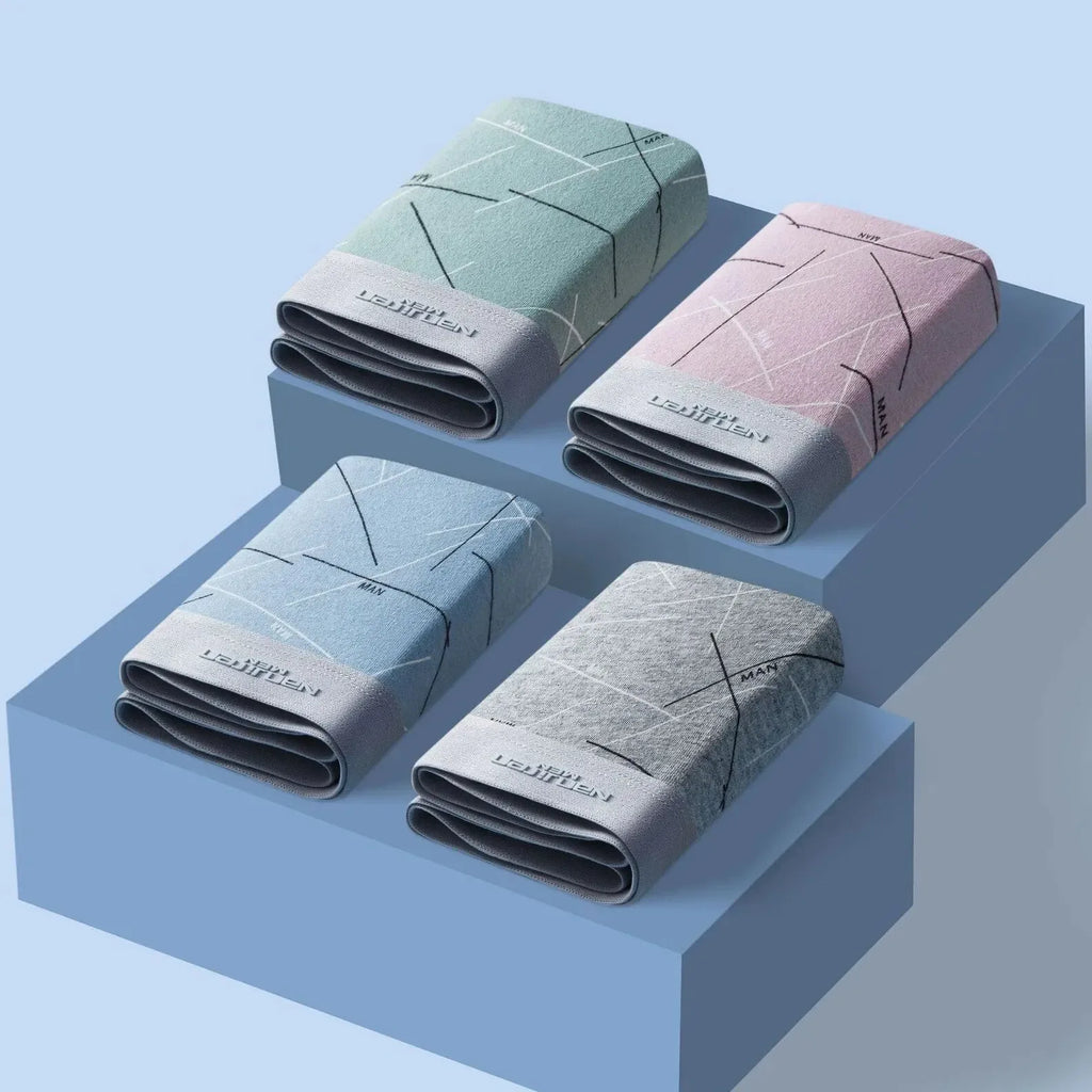 Men's 4 Pack Ice Silk Mesh Boxer Shorts - ShopHub