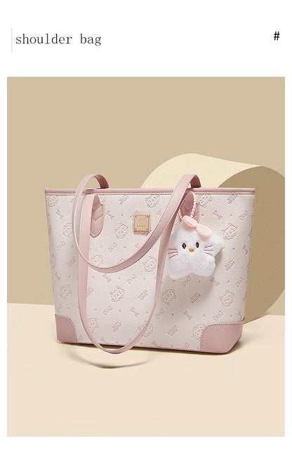 FOXER Summer New Women's Shoulder Bag PVC Leather Daily Tote Bag Female Commuting Purse Large Capacity Handbag for Everyday Use