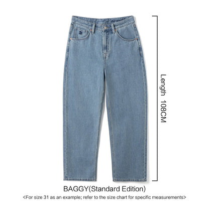 SIMWOOD High Standard 2026 Spring Summer New Baggy Style 12oz  Natural Hemp Cotton Blend  Fabric Jeans Men Vintage Denim Pants