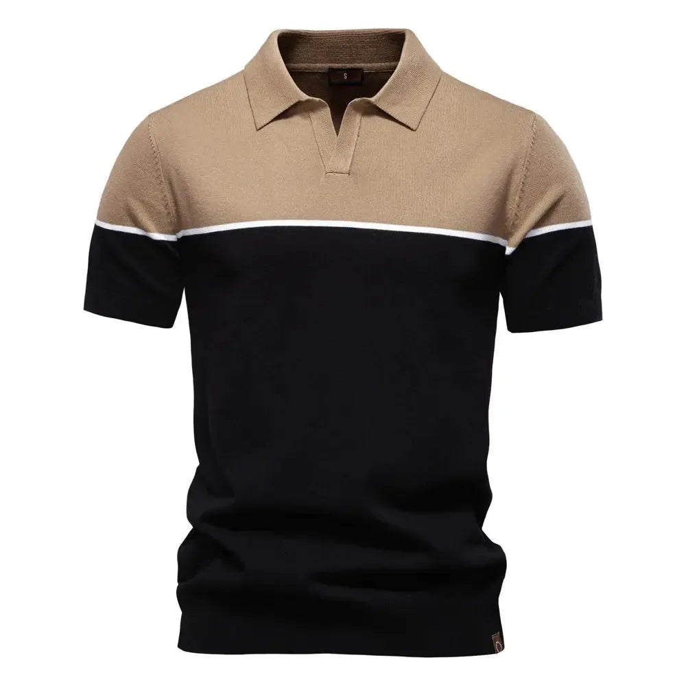 Men's Slim Fit Solid & Striped Polo Shirts - ShopHub
