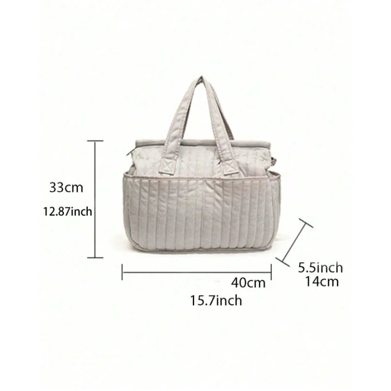 Solid Multi-functional Diaper Bag