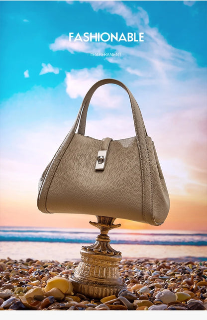 FOXER Brand Genuine Leather Women's Handbag 2026 Fashion Female Bucket Bag Luxury Design Shoulder Bag Versatile Crossbody Purse