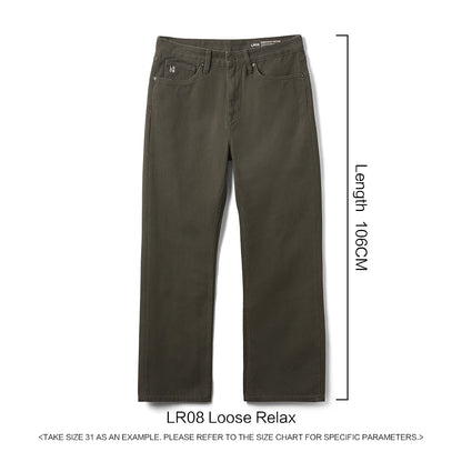 SIMWOOD 2026 Spring New Loose Relax 11.3oz Washed Vintage Jeans Men Plus Size Denim Trousers