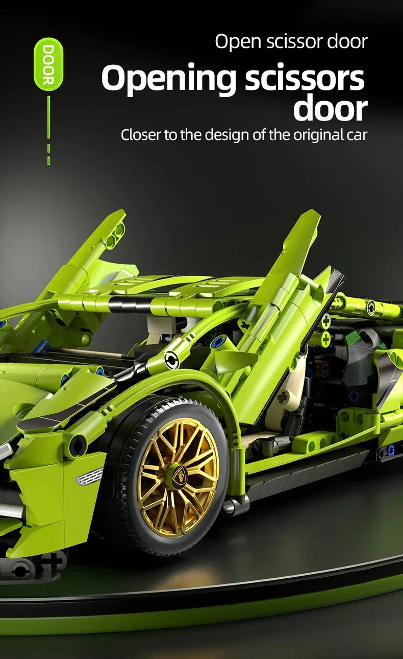 TOYLINX 1280Pcs Technical Building Blocks Racing Car Model - ShopHub