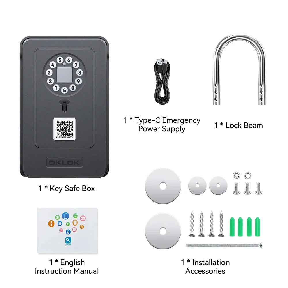 Bluetooth Fingerprint Key Lock Box Habicare