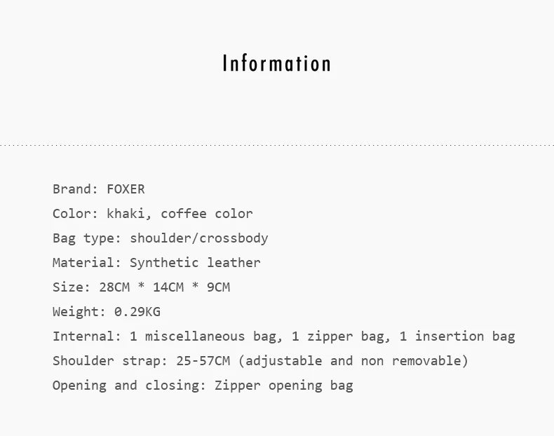 FOXER PVC Leather Women's Shoulder Bag