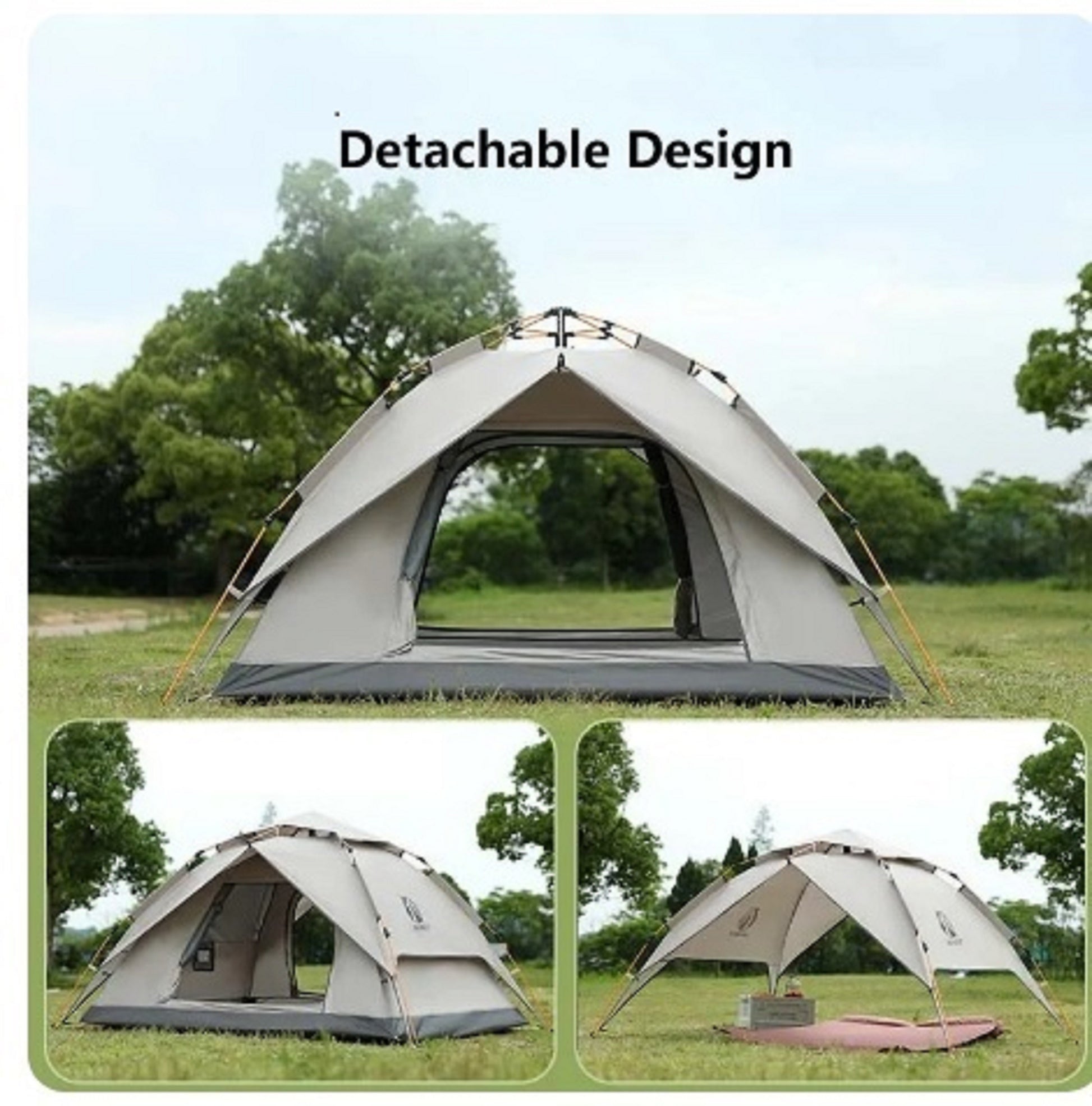 Instant Pop-Up Double-Layer Waterproof Camping Tent – Military Green ECOTREK