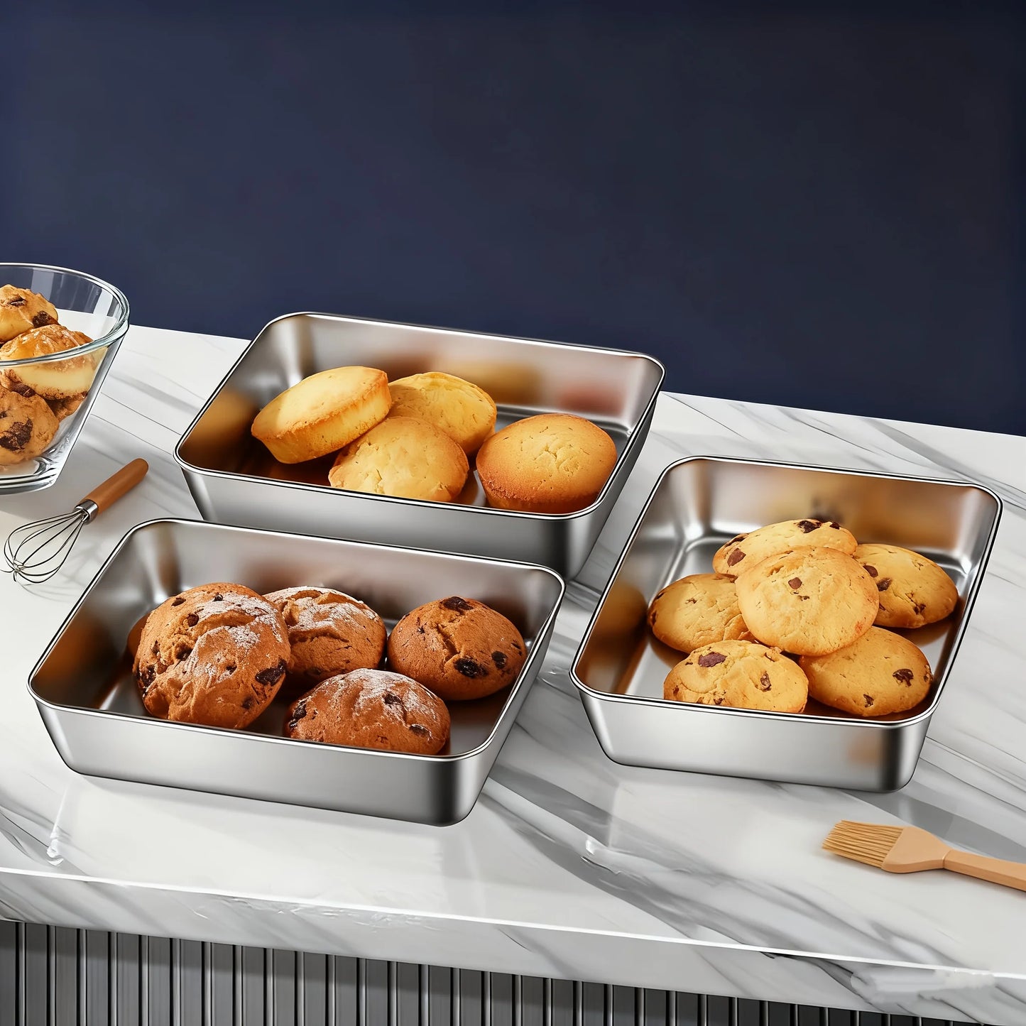 1-Piece Stainless Steel Baking Storage Box