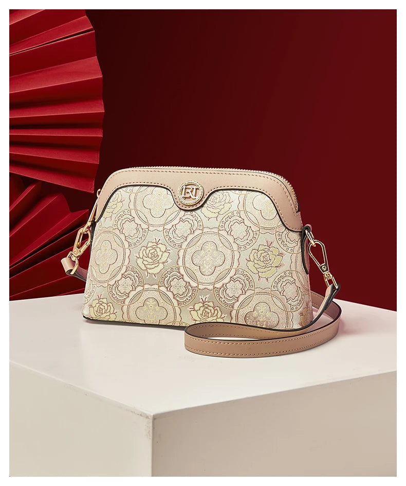 FOXER Chinese Style Embroidery Women Shoulder Underarm Bag