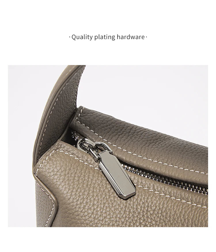 FOXER Lady's Handbag Cow Leather Shoulder Bag Small Size Crossbody Minimalist Style Bag Commute Work High Quality