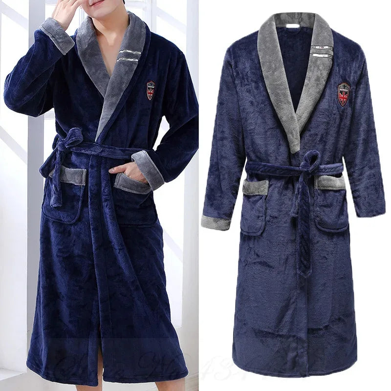 Men's Thick Flannel Robes - ShopHub