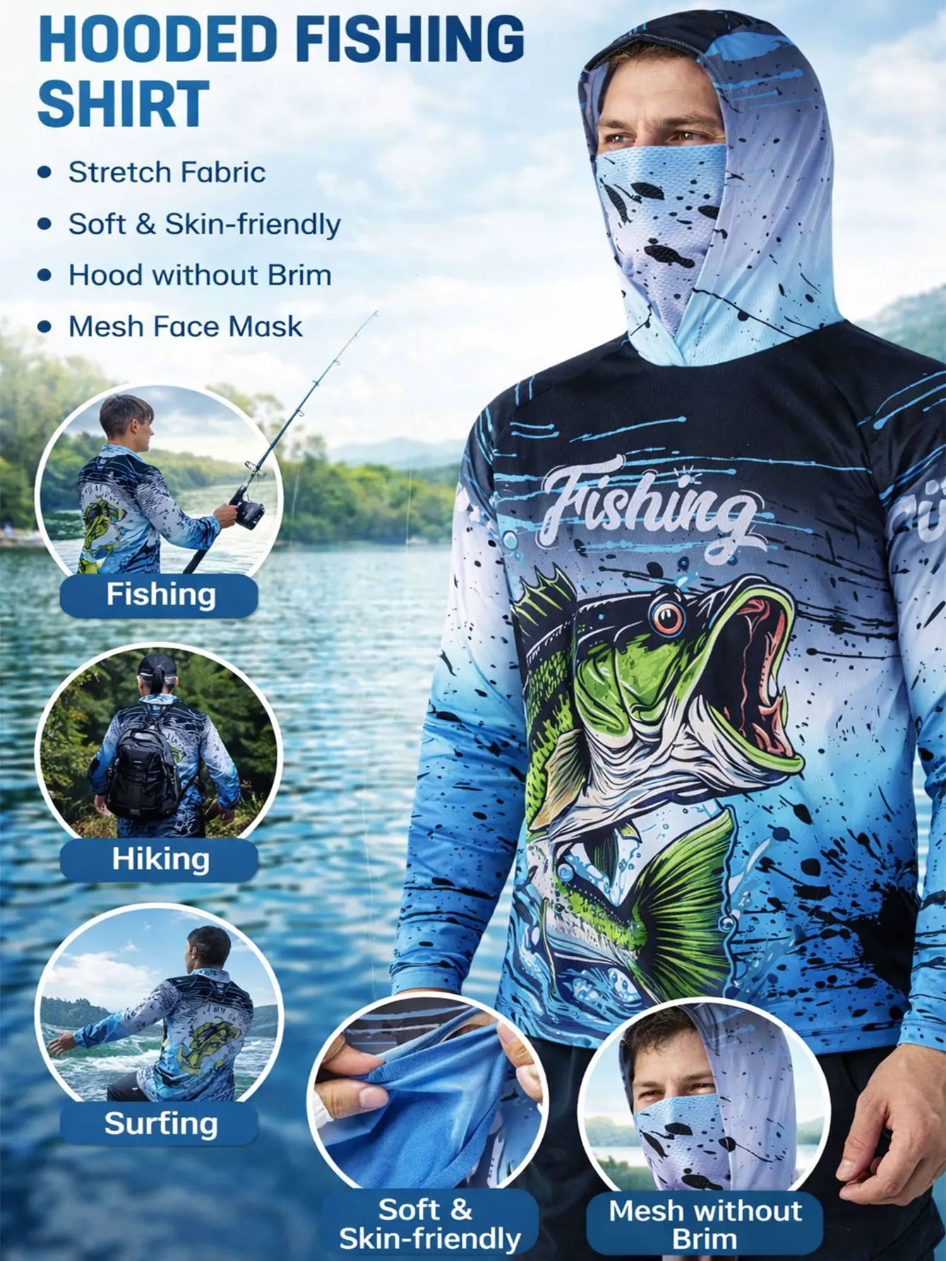 Men's Fishing Hoodie ShopHub