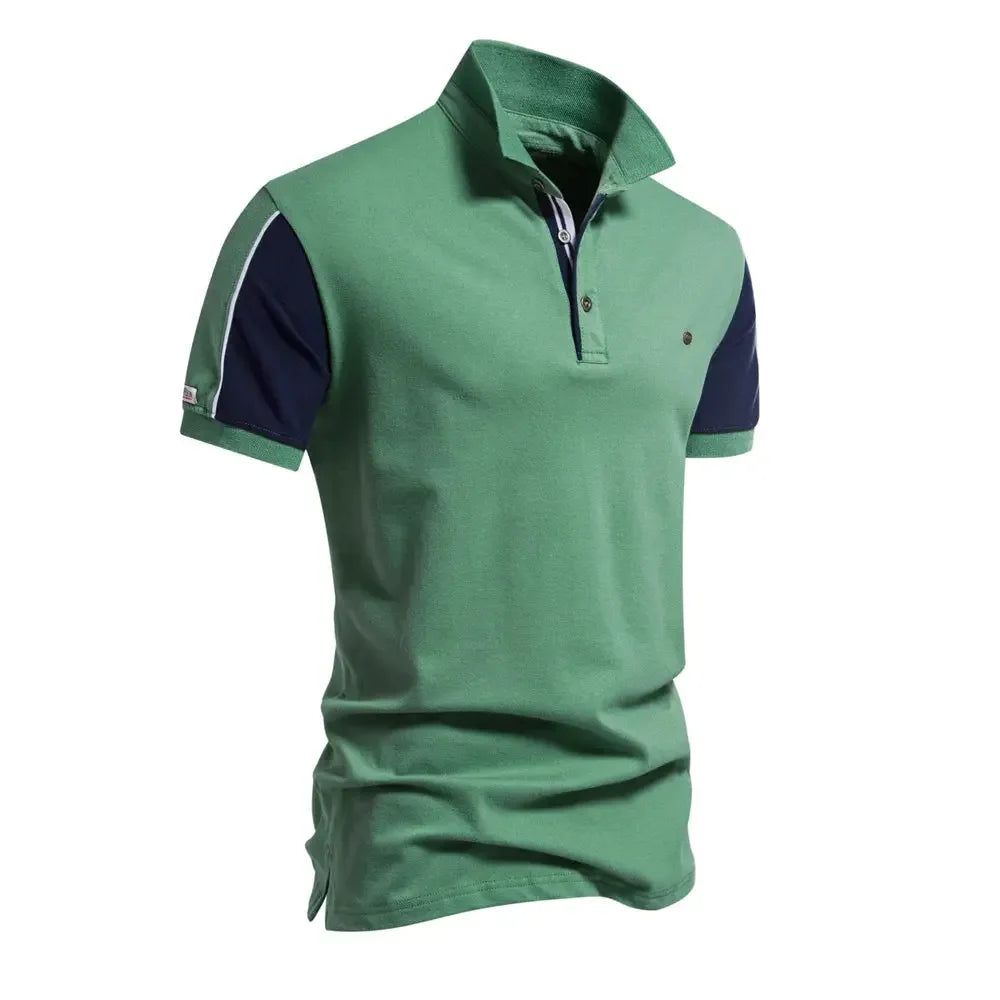 Summer Patchwork Polo Shirts - ShopHub