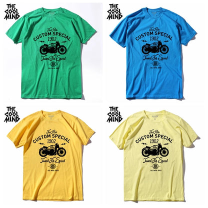 COOLMIND MO0311 Motor Graphic Cotton Tee