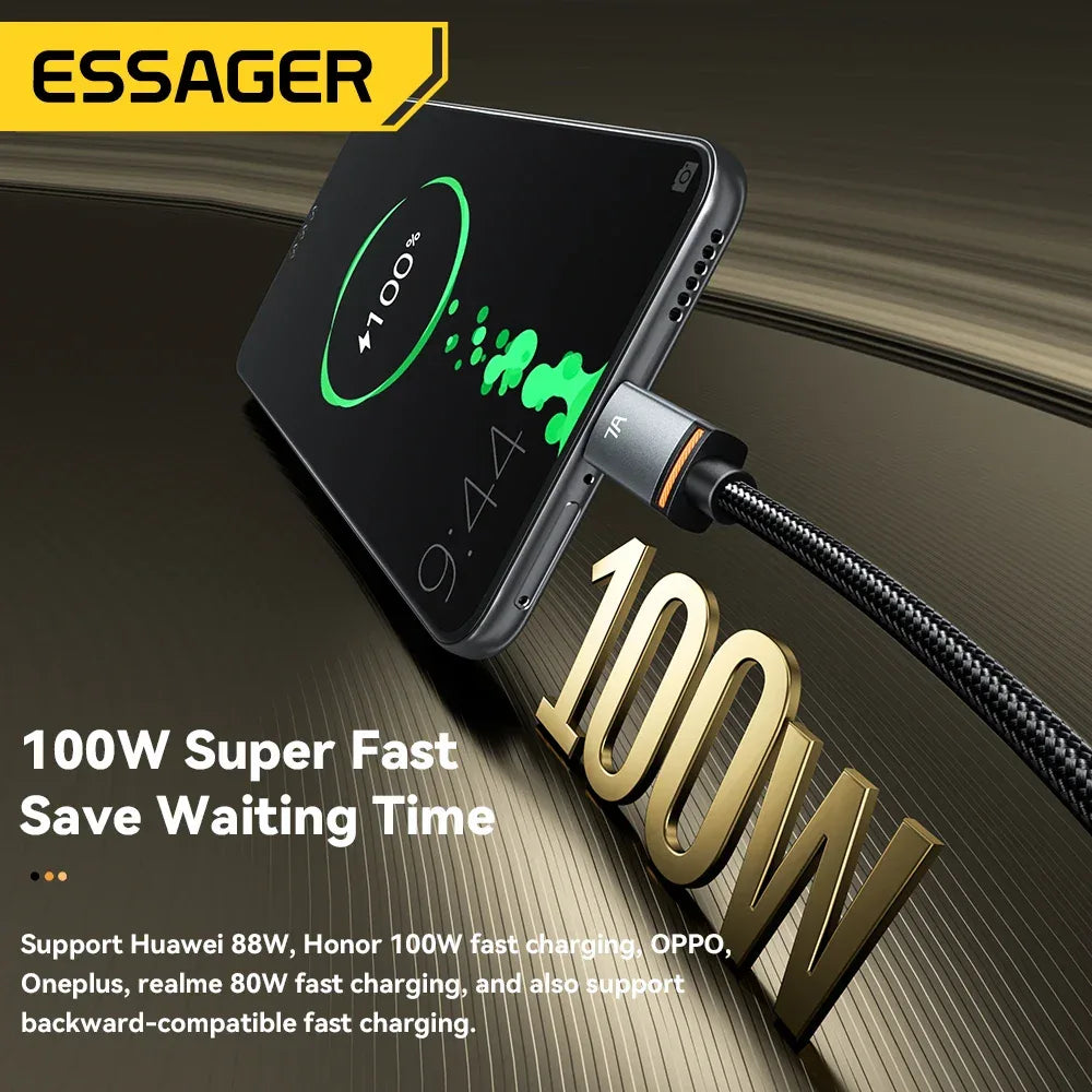 Essager 2 in 1 7A USB A to Type C to Lightning Cable - ShopHub