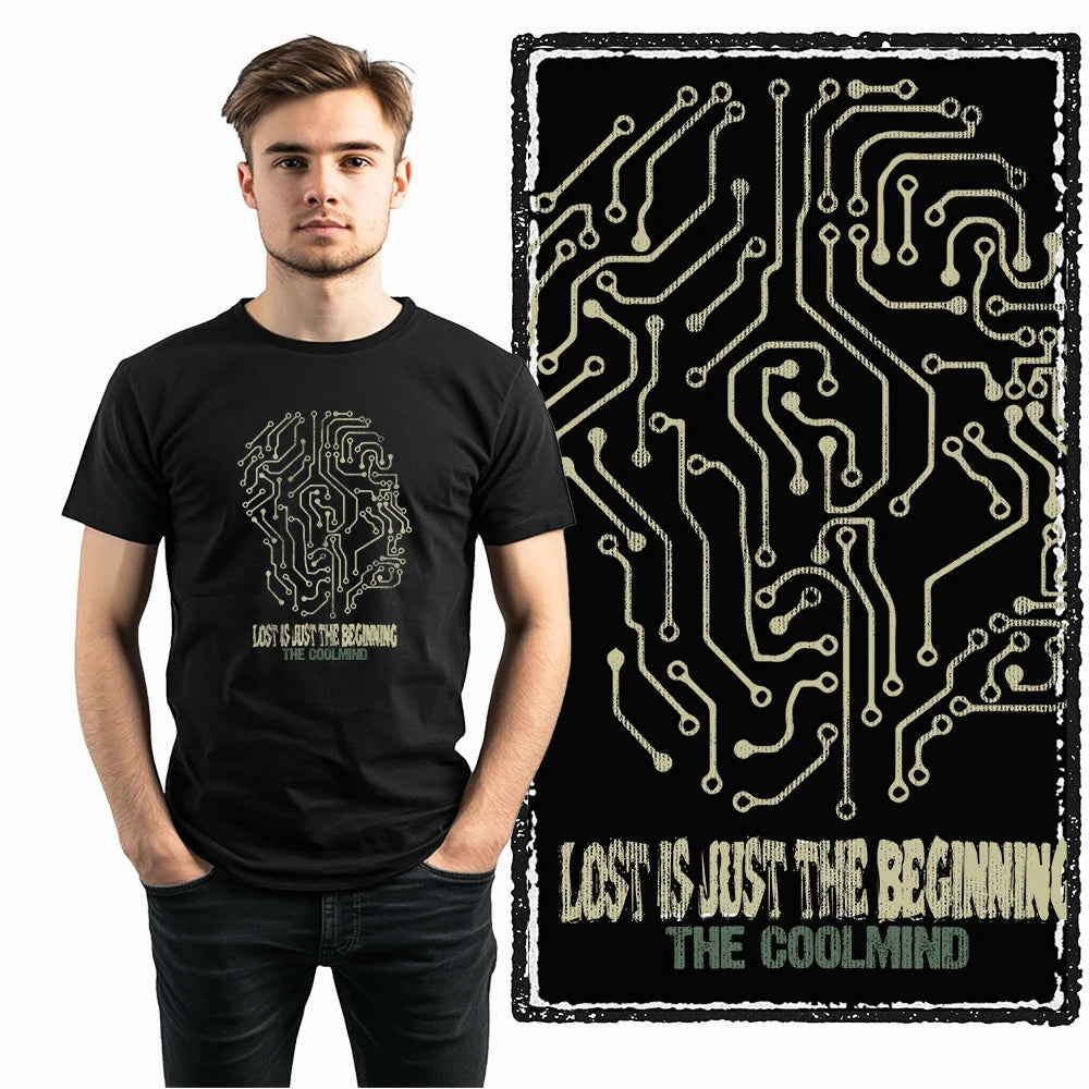 COOLMIND Unisex Circuit Mindset Graphic Cotton T-Shirt | Streetwear