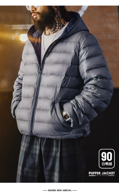 Maden Winter Men's Hooded Down Jacket