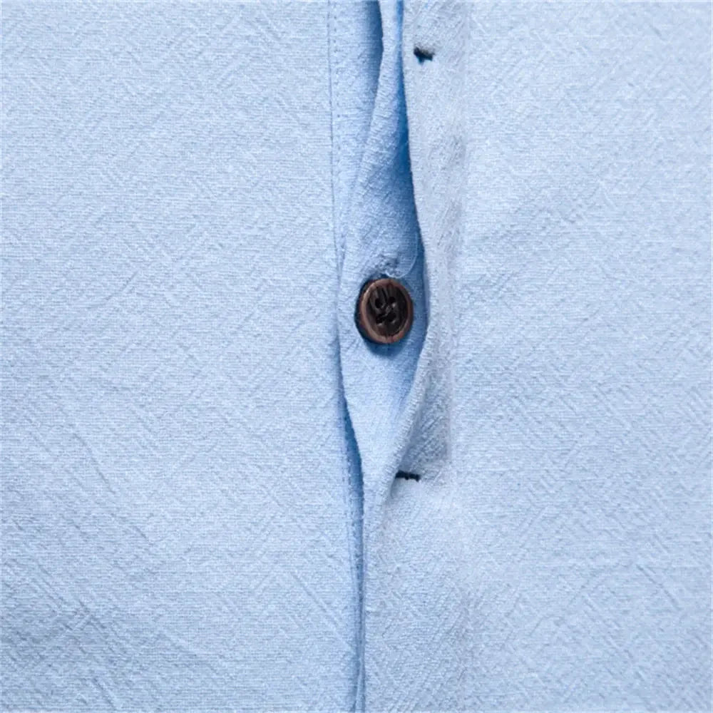 AIOPESON Men's Short Sleeve Linen Shirts - ShopHub