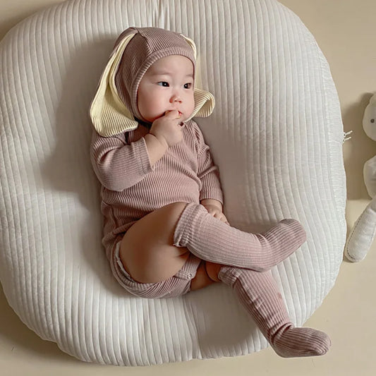Kids Tales Bunny Belle Cotton-Blend 3-Piece Baby Outfit Set