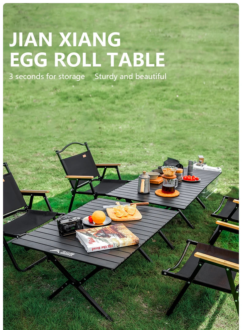 BISINNA Outdoor Egg Roll Table