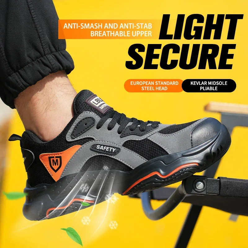 Unisex Safety Shoes Featuring Anti-Smash Steel Toe Protection - ShopHub