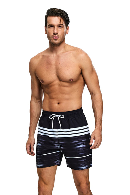 Men's summer boardshorts with polyester fabric, long lining, side zipper pocket, suitable for gym and swim, by ShopHub NZ