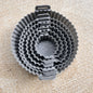 6PC Air Fryer Mats - 450°F Silicone Non-Stick Dual Texture