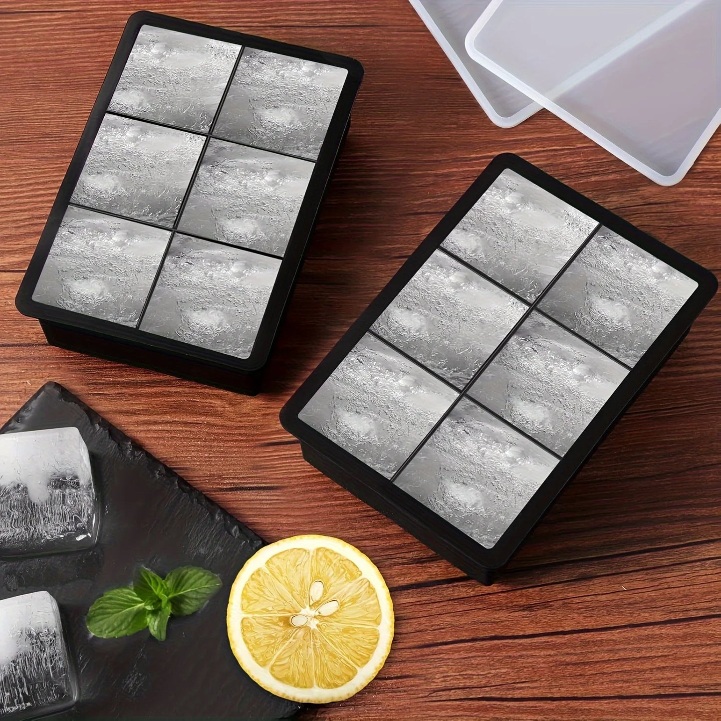 6-Cell Large Silicone Ice Cube Tray