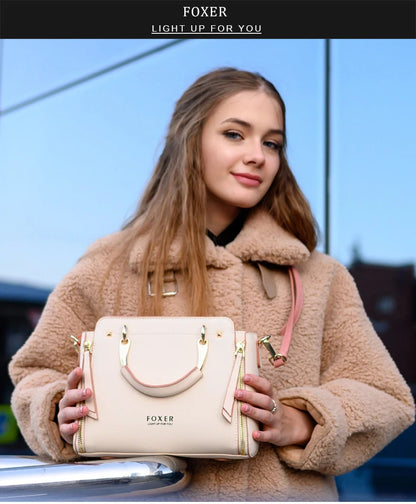 FOXER Split Leather Women's Shoulder Bag